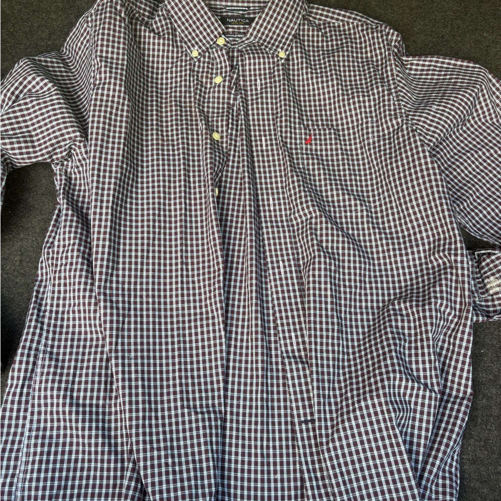 Nautica Men's Black Checkered Shirt